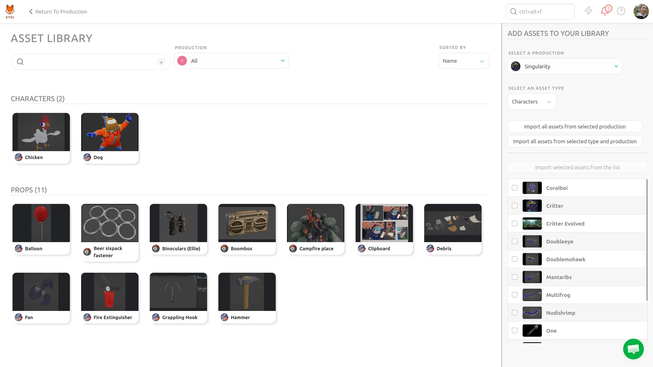 Asset library